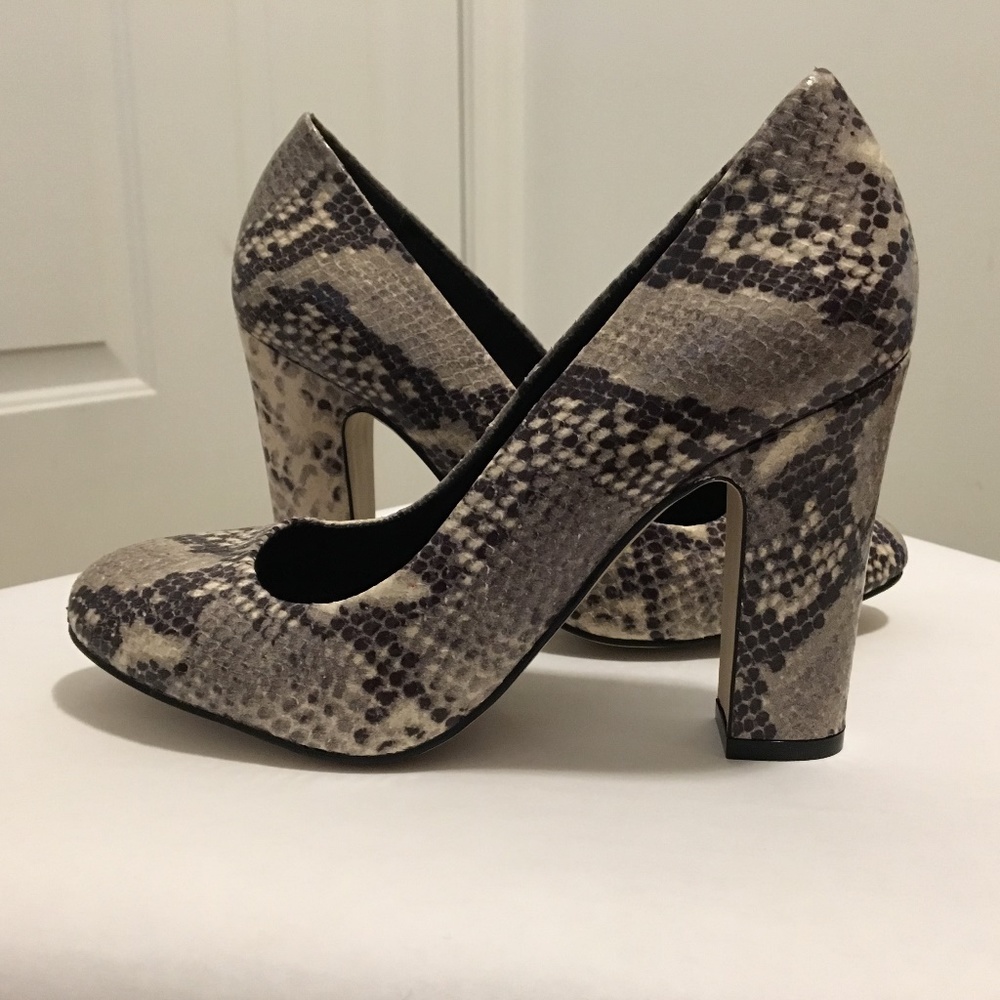 DUNE LONDON Snake print leather pumps